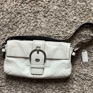 White soho coach shoulder bag